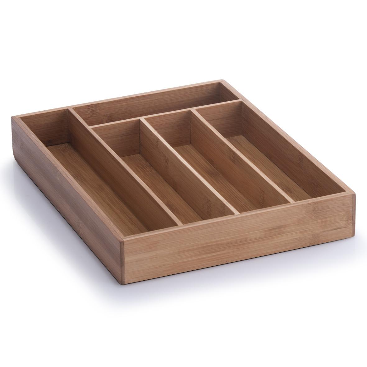 Besteckkasten Bamboo 5 Fächer 34x26x5cm natur