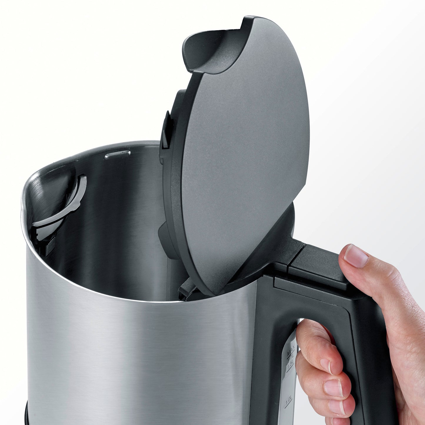 WK3409 Wasserkocher 1,7l 2200Watt Edelstahl/schwarz