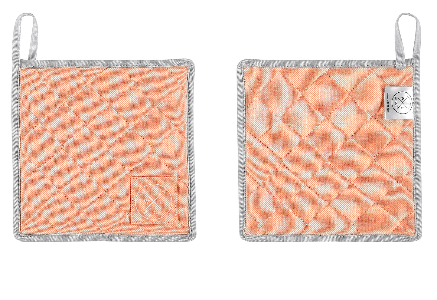 Topflappen One-Size salmon 2er Set