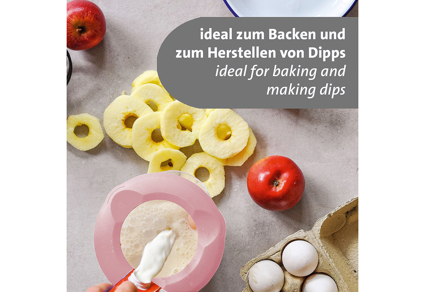 Rührbecher mit Deckel Helena 1,4l rosa