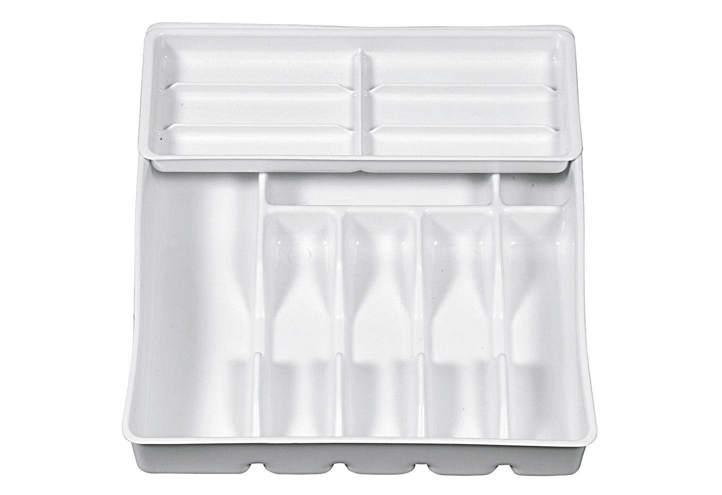 Besteckkasten mit Einsatz 38x42,5x7,5cm weiß