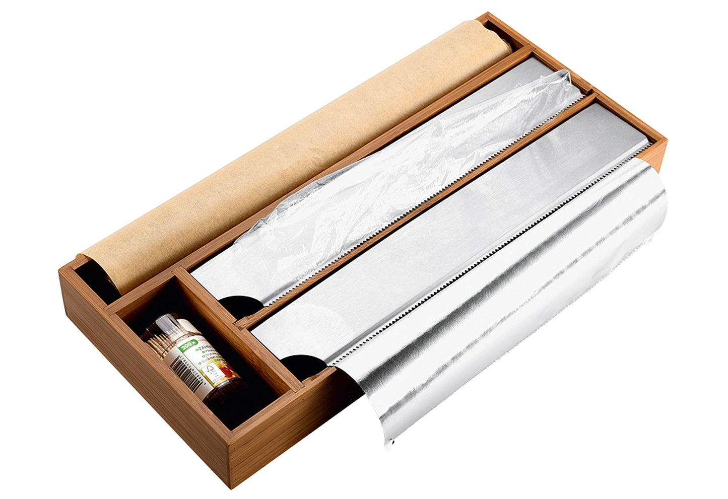 Folienspender dunkler Bambus FSC 42x19x5,4cm