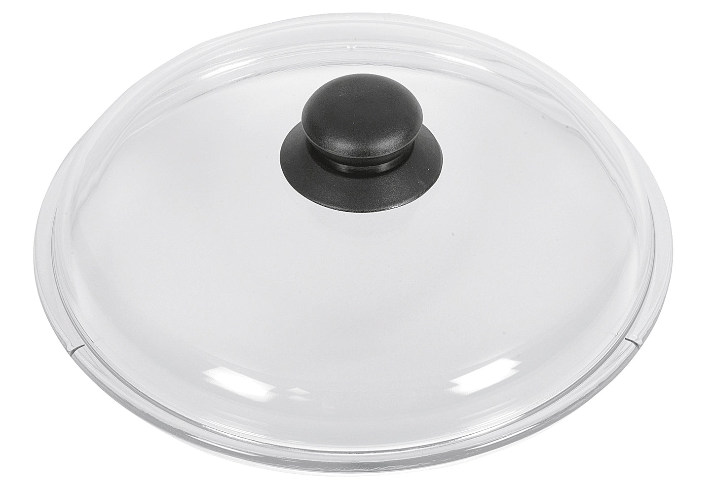 Glasdeckel mit Kunststoffknopf Ø24cm