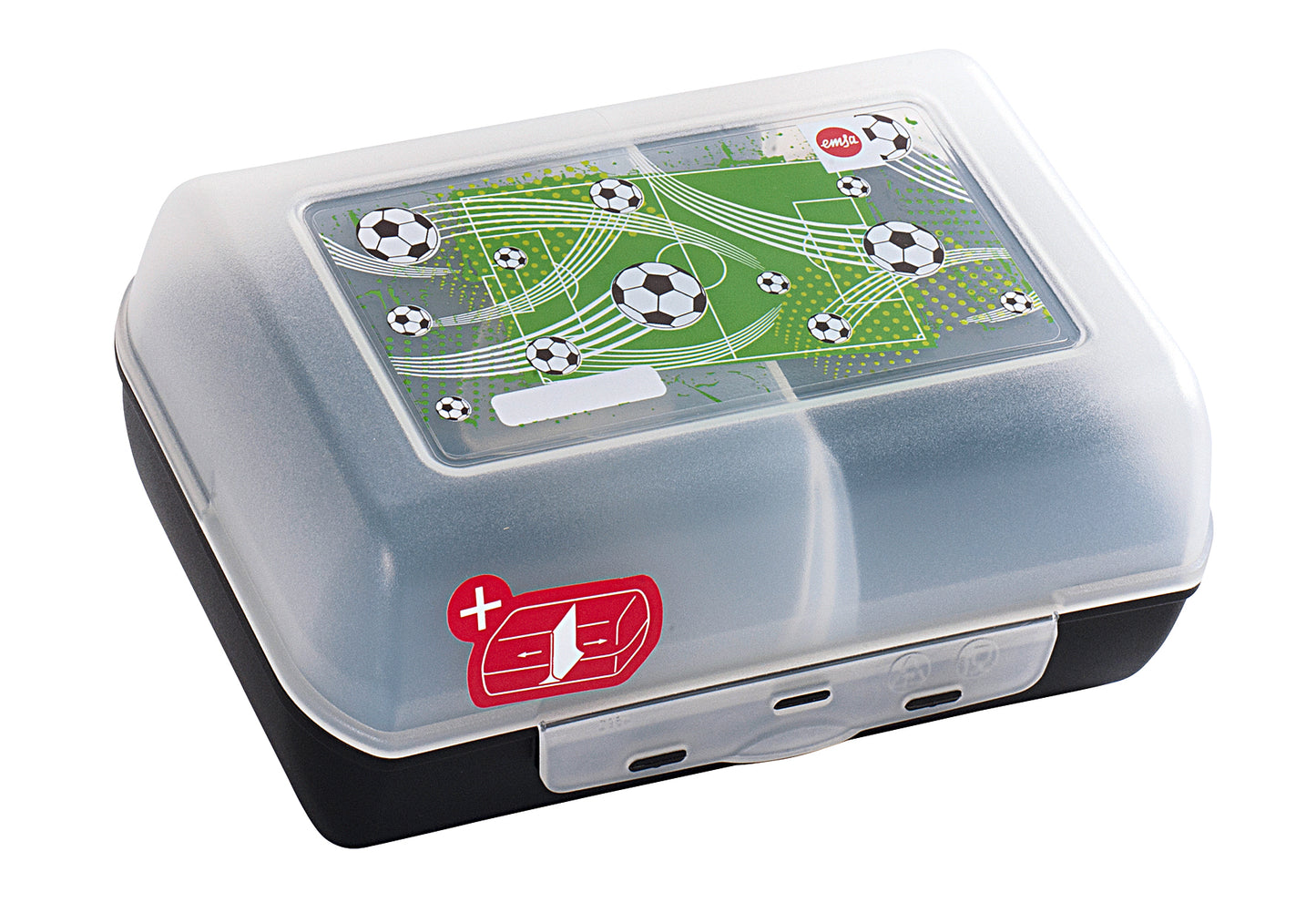 Brotdose Variablo Soccer mit Trennwand 16x11x7cm