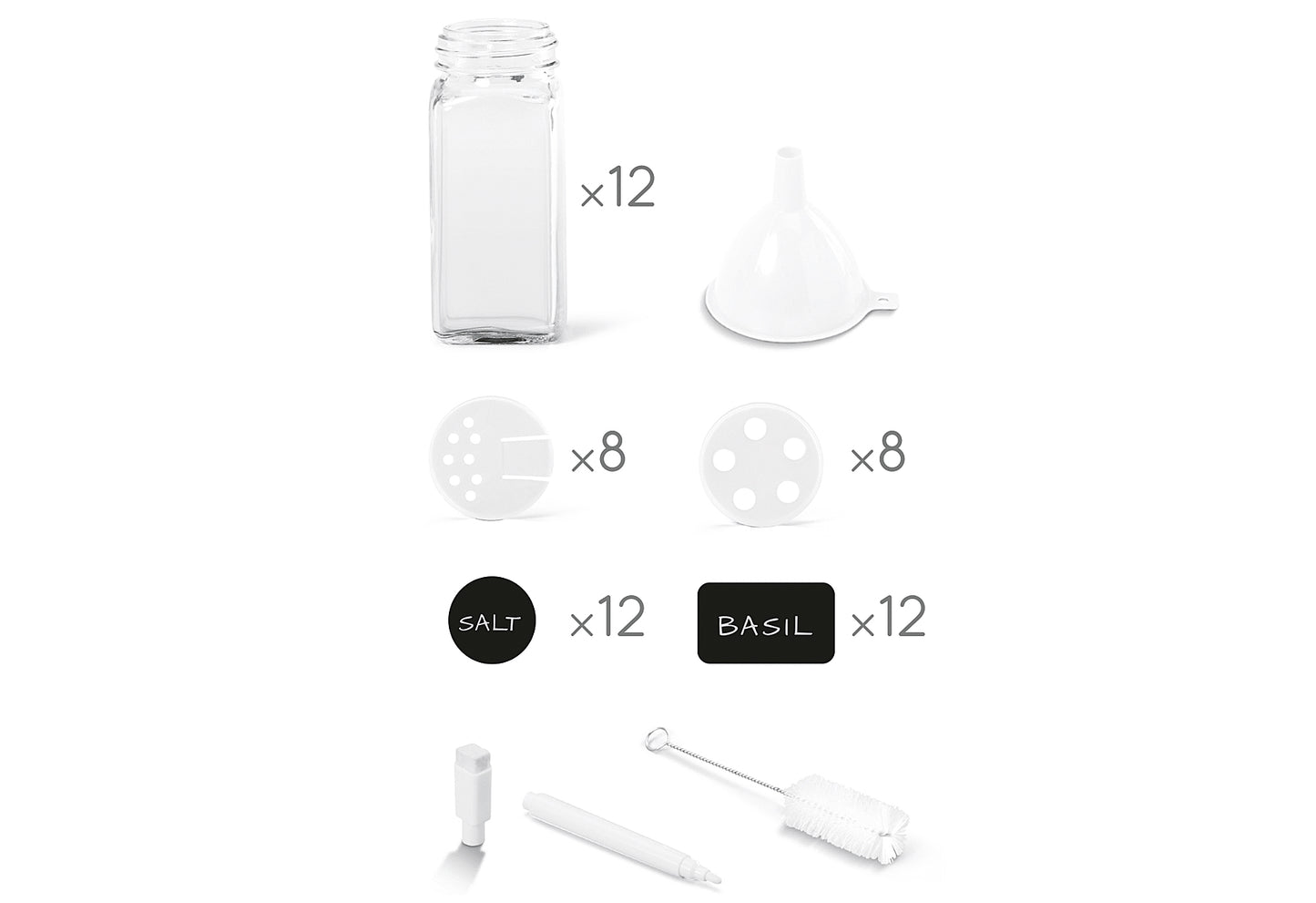Gewürzstreuer Shake-It 12 Gläser Set