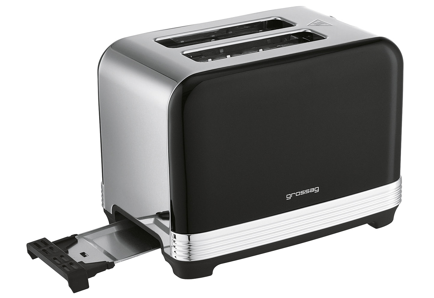 2-Scheiben Toaster Edelstahl/schwarz metallic