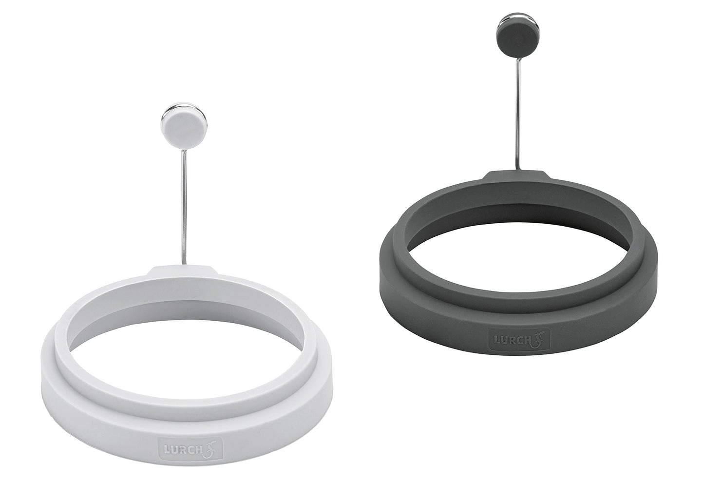 Eiformer rund light-/iron grey 2er Set