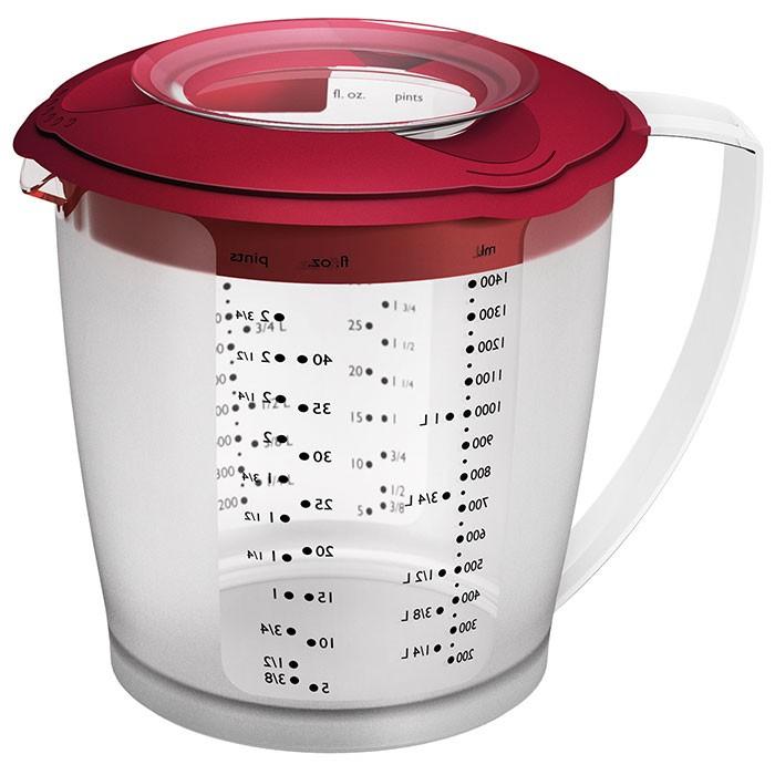 Rührbecher Helena mit Deckel 1,4l rot