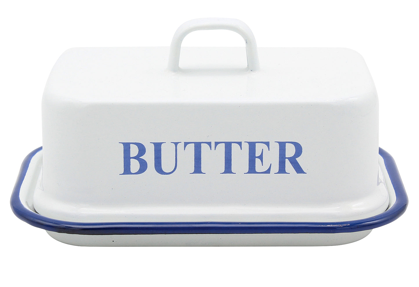 Butterdose Husum 17x12x9cm weiß emailliert