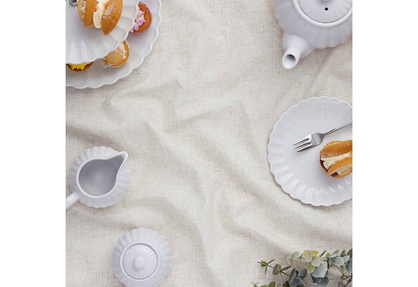 Milch und Zucker-Set Luxe weiß