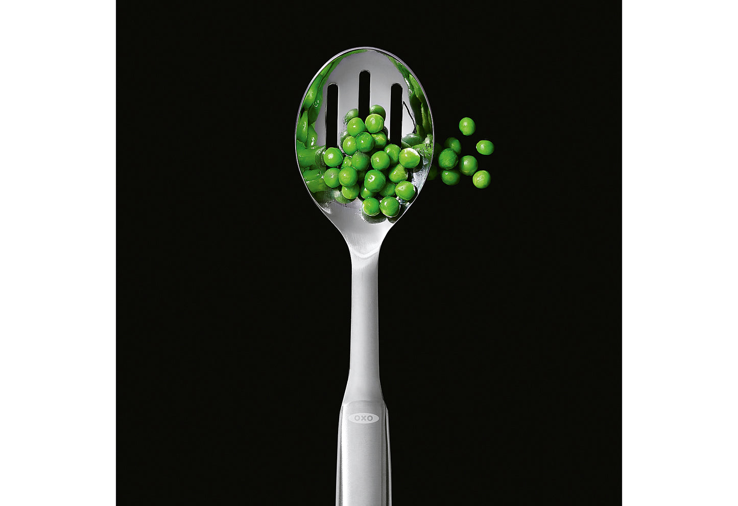 Servierlöffel mit Schlitzen Stahl