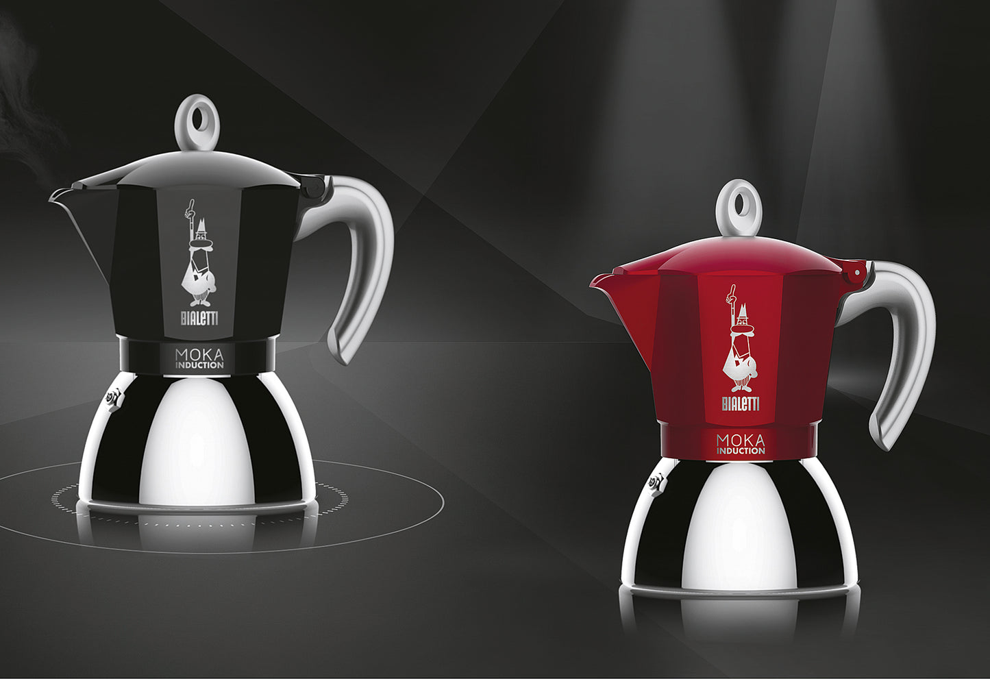 Espressokocher New Moka Induktion 2 Tassen schwarz