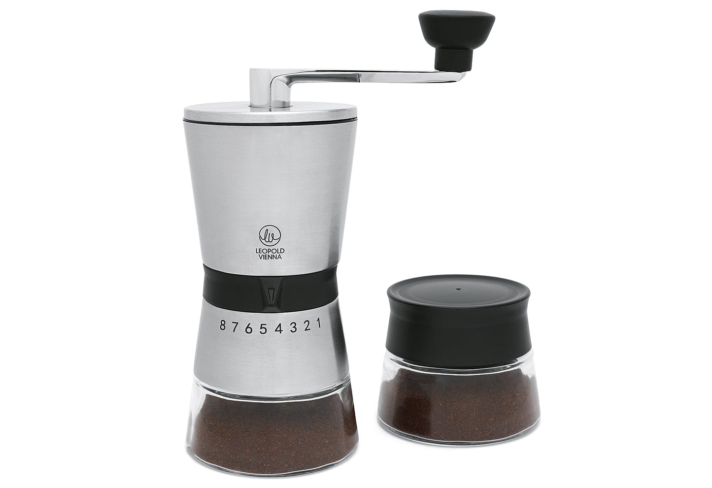 Geschenkset Kaffeemühle Bologna mit Glasbehälter