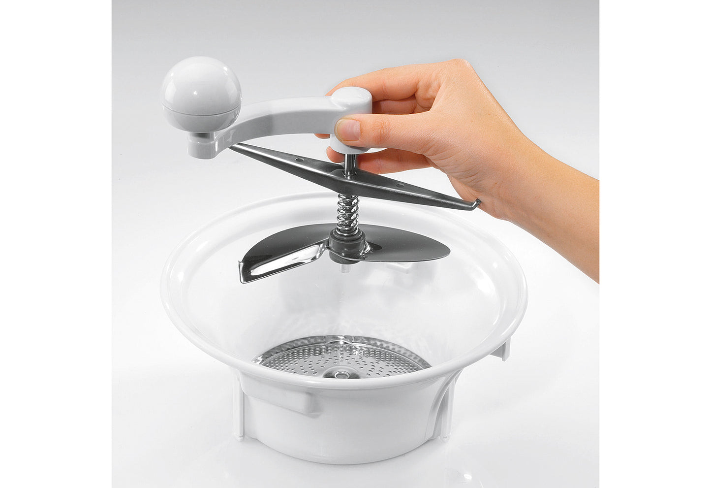 Passiermaschine Ø14cm weiß 2 Scheiben
