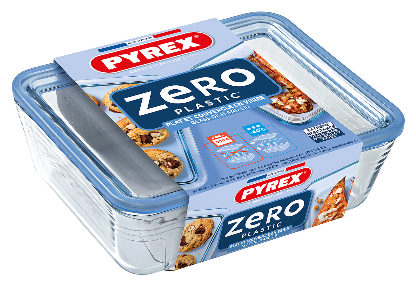 Zero Plastic Frischhaltedose mit Deckel 2,6l 24x19x8cm