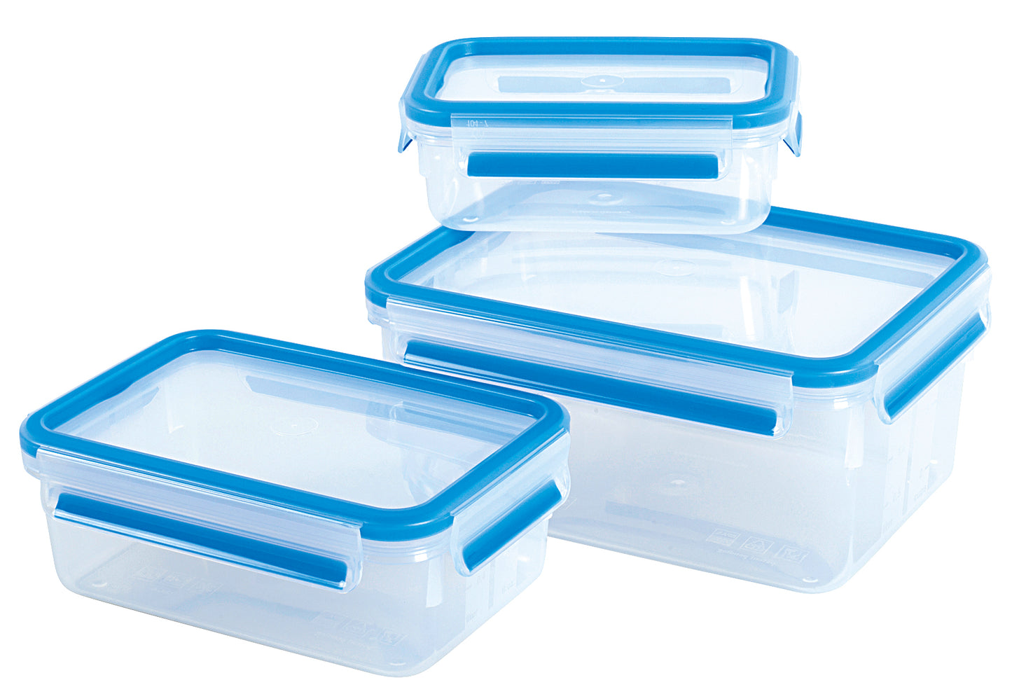 Clip & Close 3er Set blau