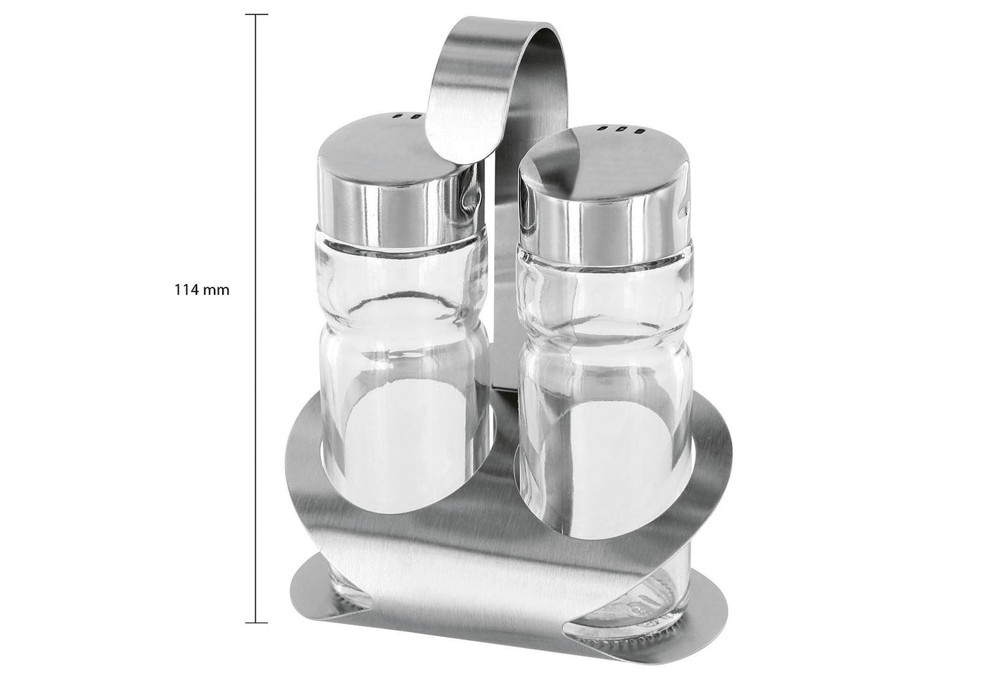 Menage Wien Glas/Edelstahl je 40 ml 2teilig