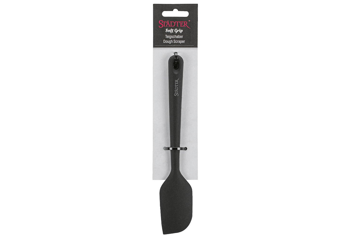 Teigschaber Soft-Grip 22x4cm Silikon schwarz