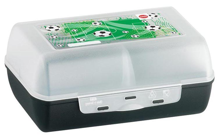 Brotdose Variablo Soccer mit Trennwand 16x11x7cm