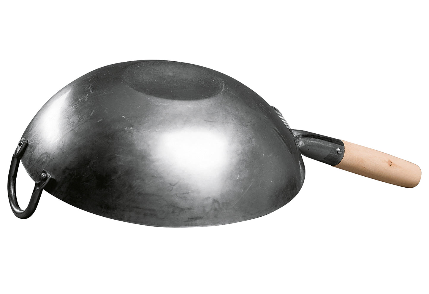Wok flach Karbonstahl Original Ø30cm