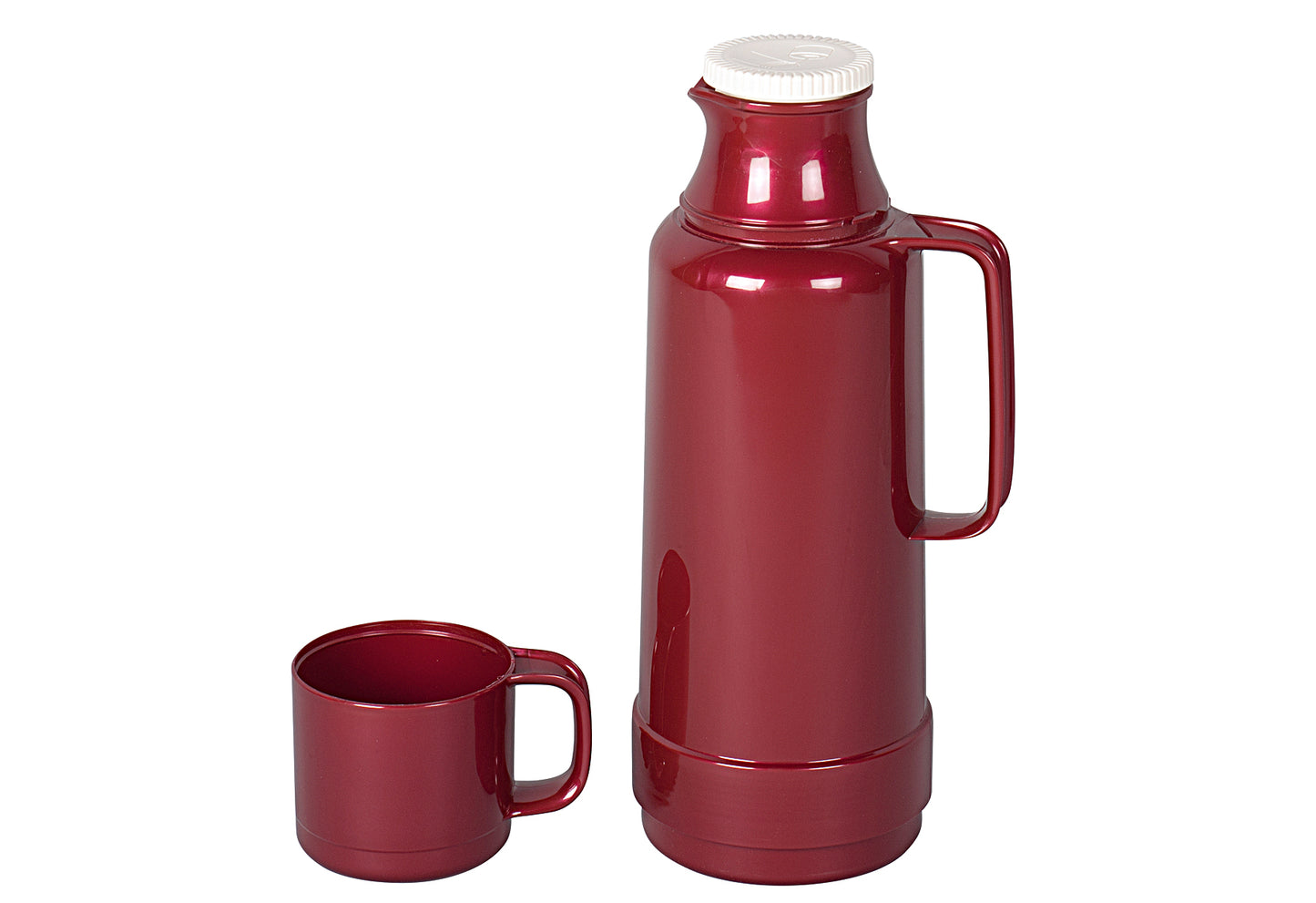Isolierflasche Kunststoff 1 l shiny burgund