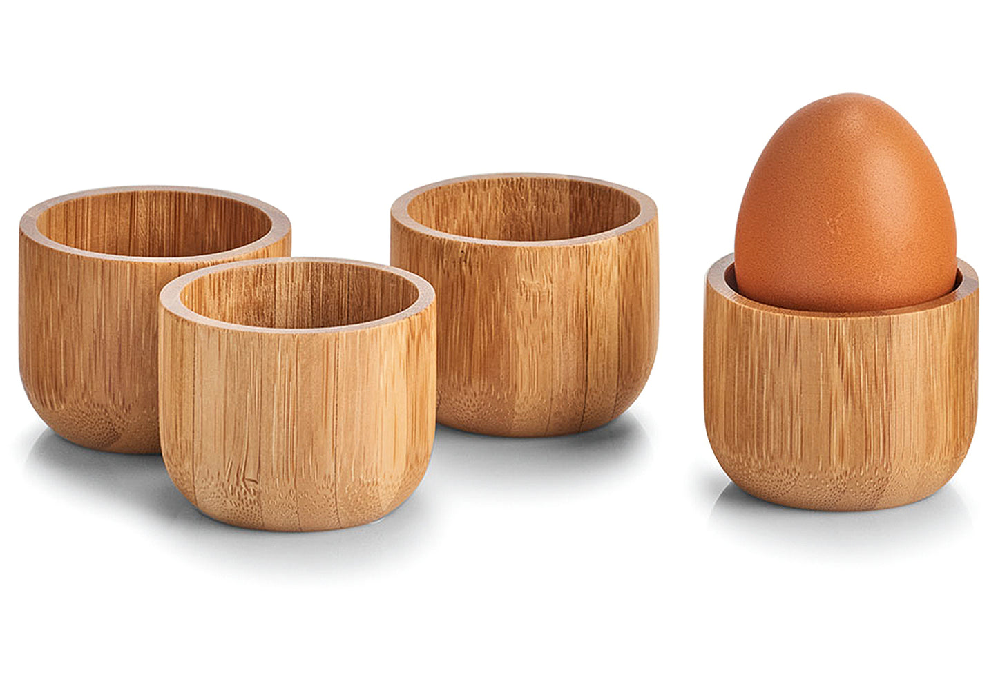 Eierbecher-Set Bambus Ø5x4cm 4-tlg.
