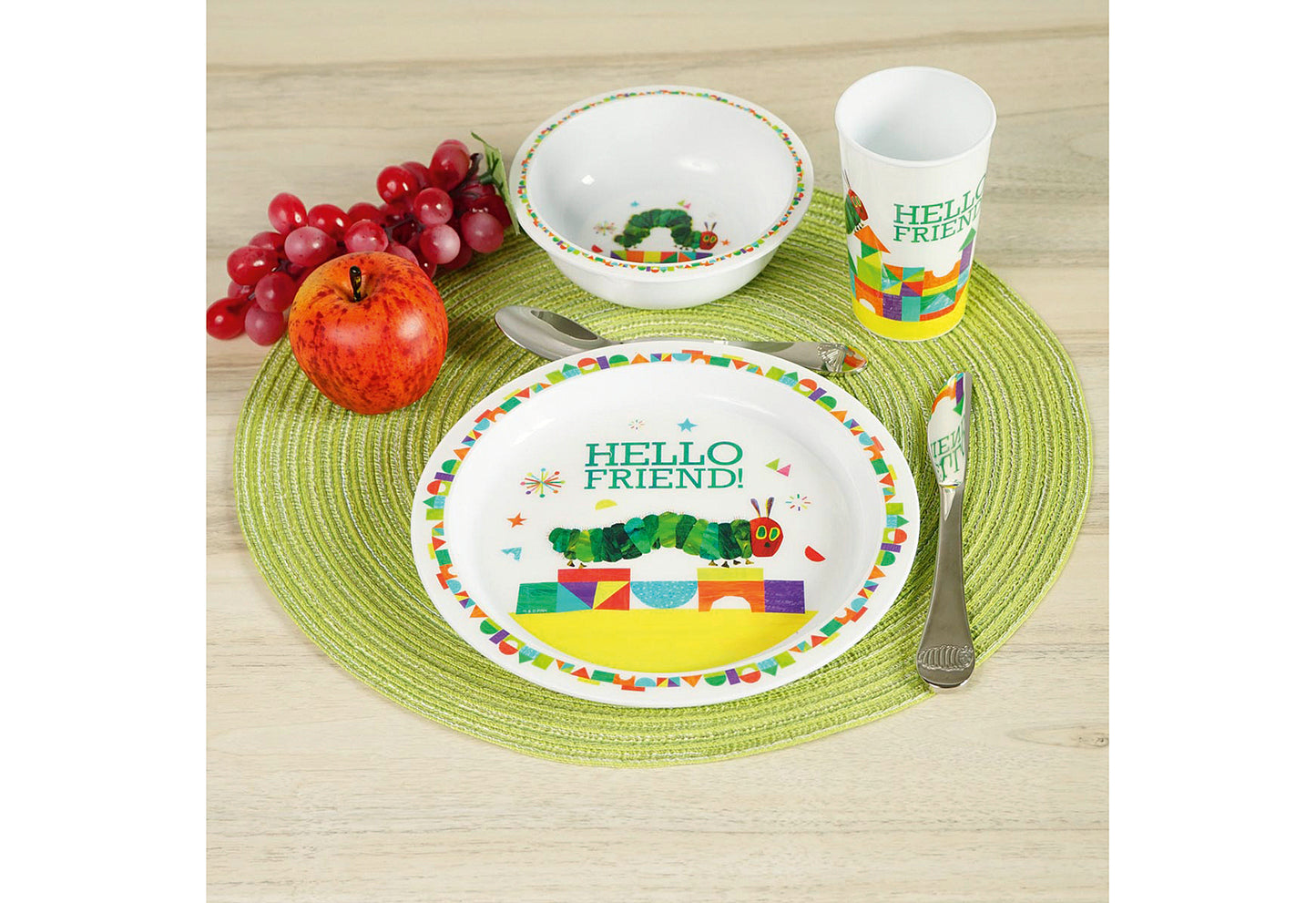 Kindergeschirr Raupe Nimmersatt Hello Friend PP 3teilig