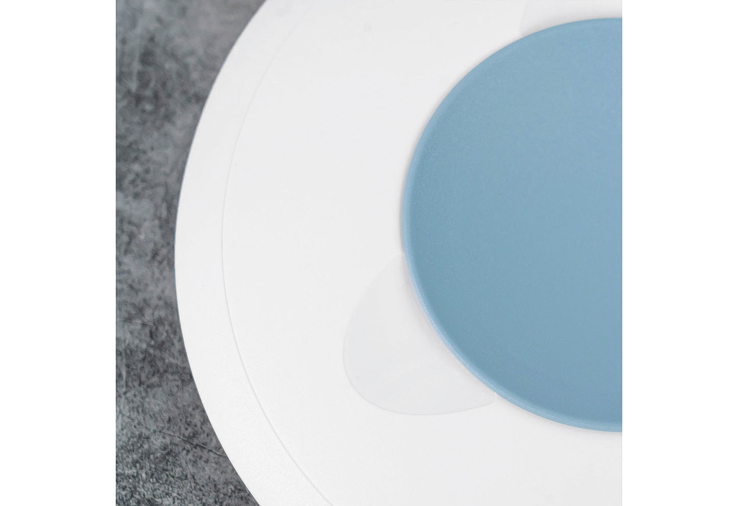 Rührschüssel mit zweigeteiltem Deckel 2,5l blau/weiß