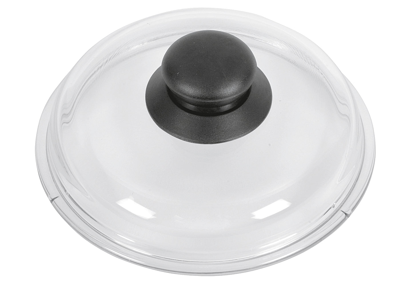 Glasdeckel mit Kunststoffknopf Ø16cm