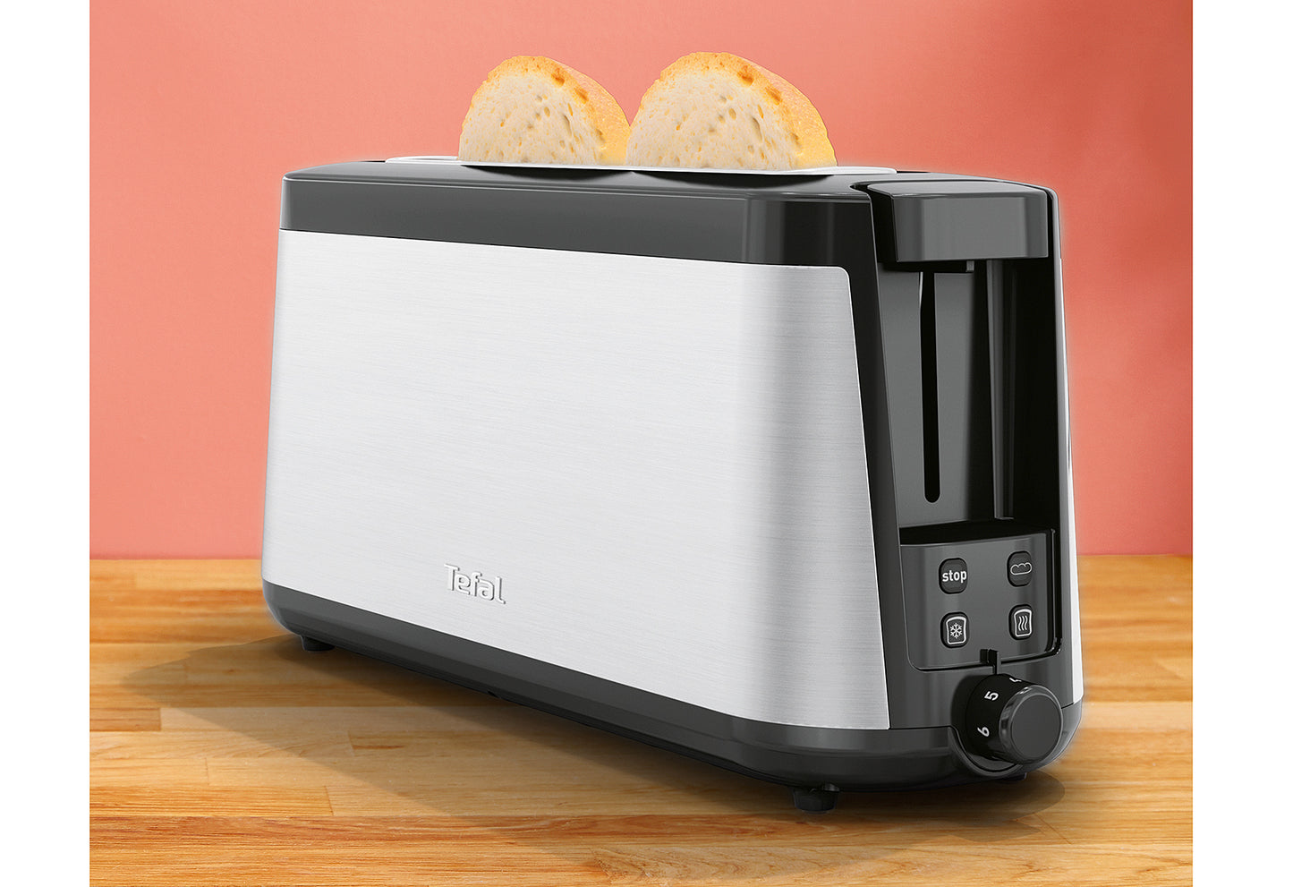 Toaster TL4308 Element Langschlitz 1000W Edelstahl/schwarz