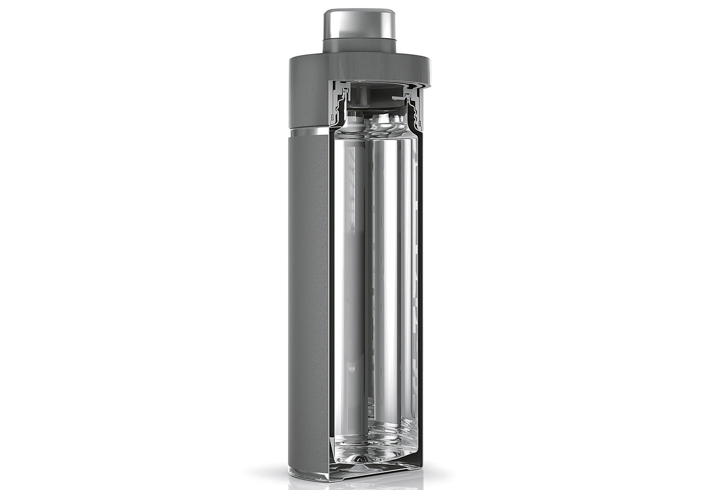 Trinkflasche Thirsti 700ml grau