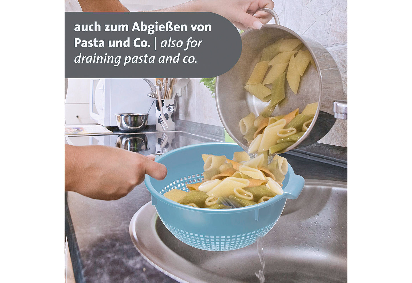Seiher innen Ø24cm blau