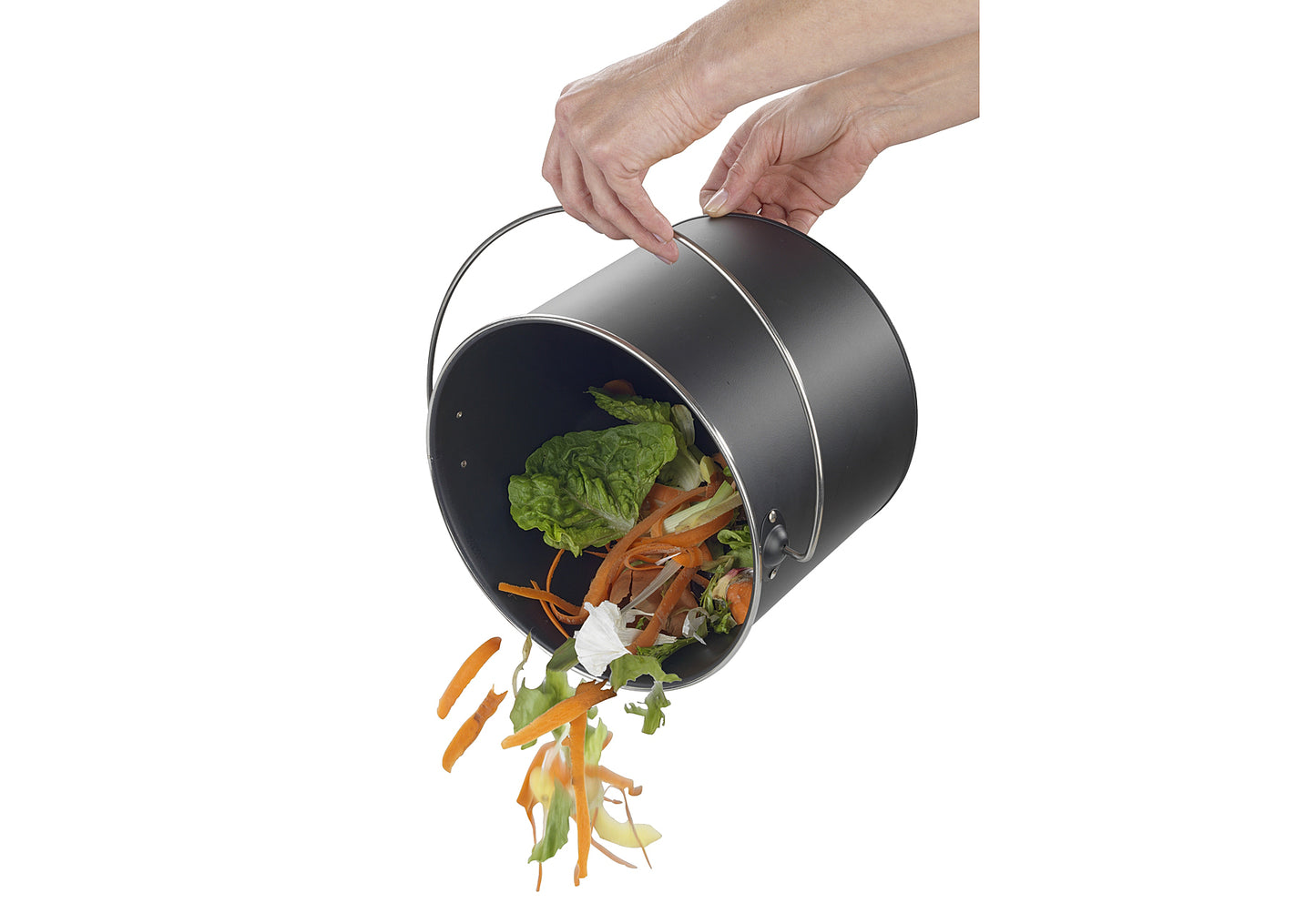Komposteimer mit Aktivkohlefilter Nero 6l schwarz