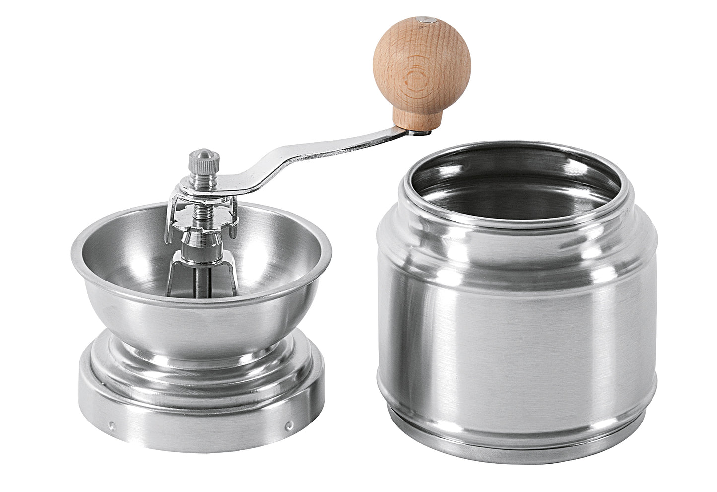 Kaffeemühle Edelstahl 16cm Ø9,5cm silber
