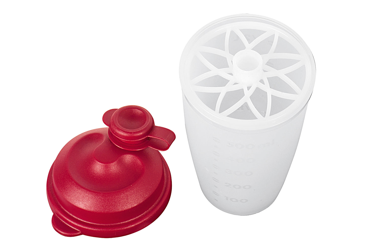 Dressingshaker Mixery Kunststoff 0,5 l rot