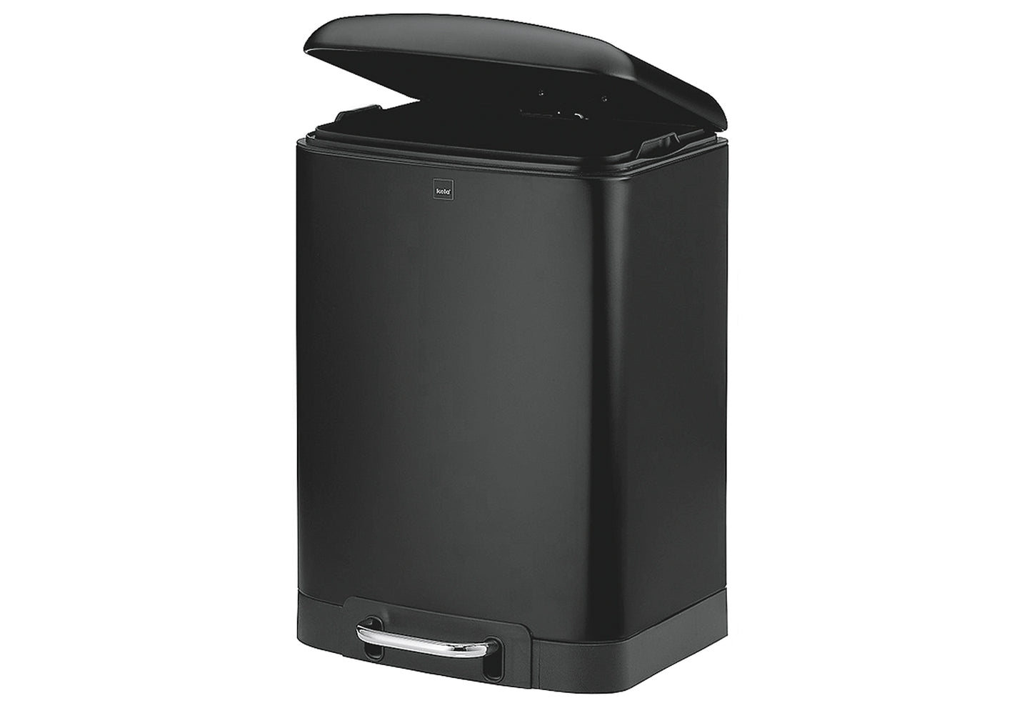 Treteimer Davino silent close 12l 27x23,5cm H:40cm Edelstahl schwarz