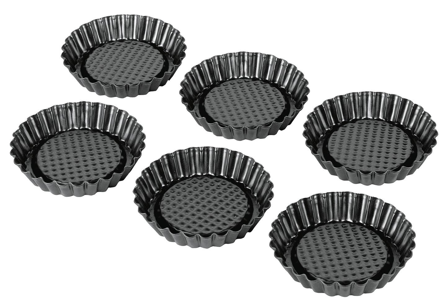Tortelett Patisserie Ø10cm schwarz Set 6teilig