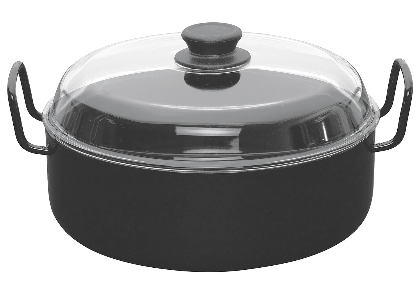 Schmorpfanne Omas Ø28cm mit Glasdeckel schwarz