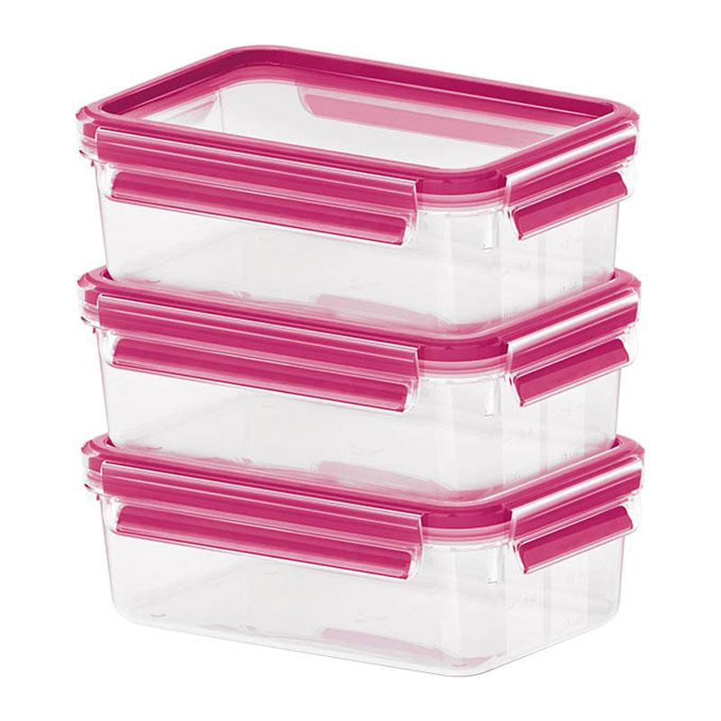 Frischhaltedose Clip & Close 0,55l 3er Set himbeer