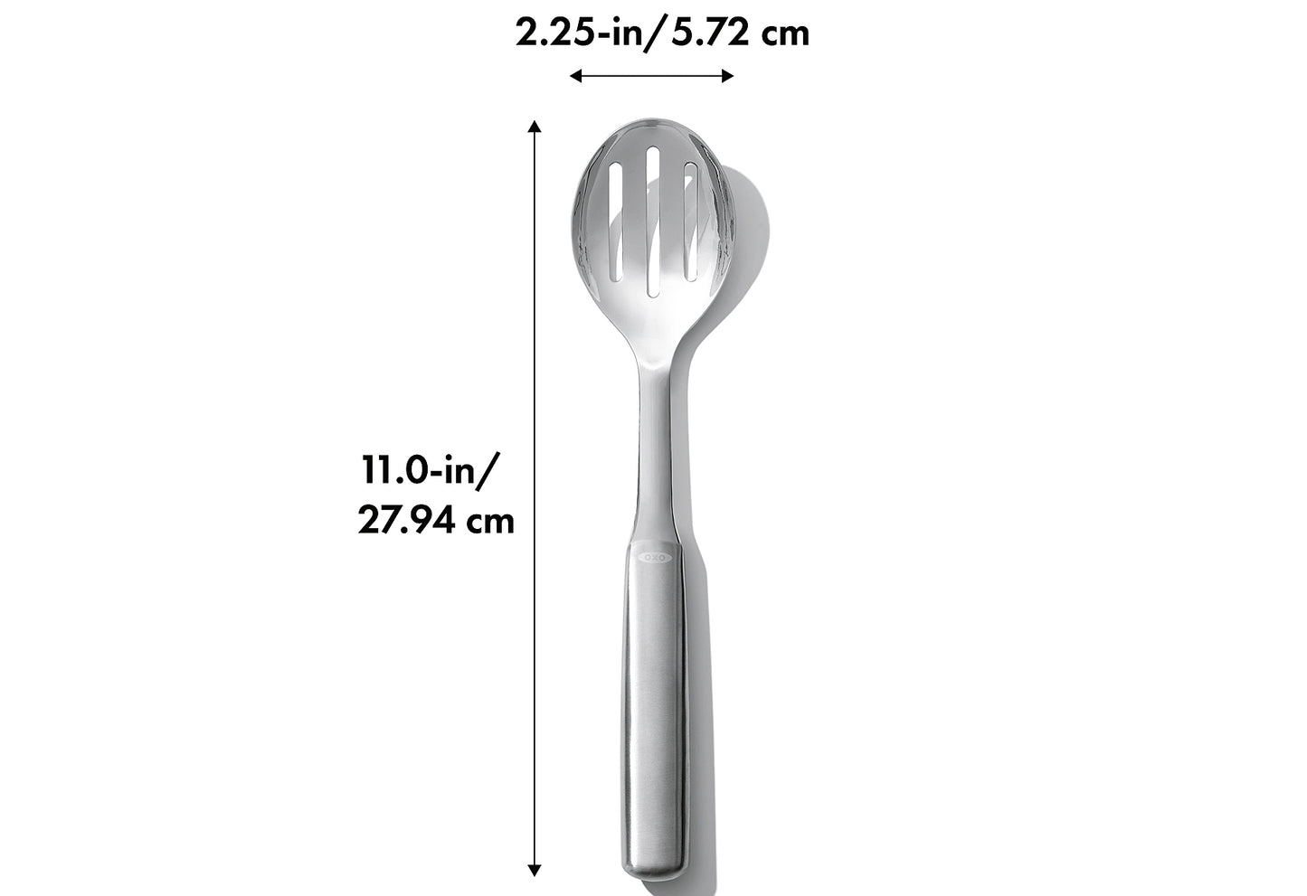 Servierlöffel mit Schlitzen Stahl