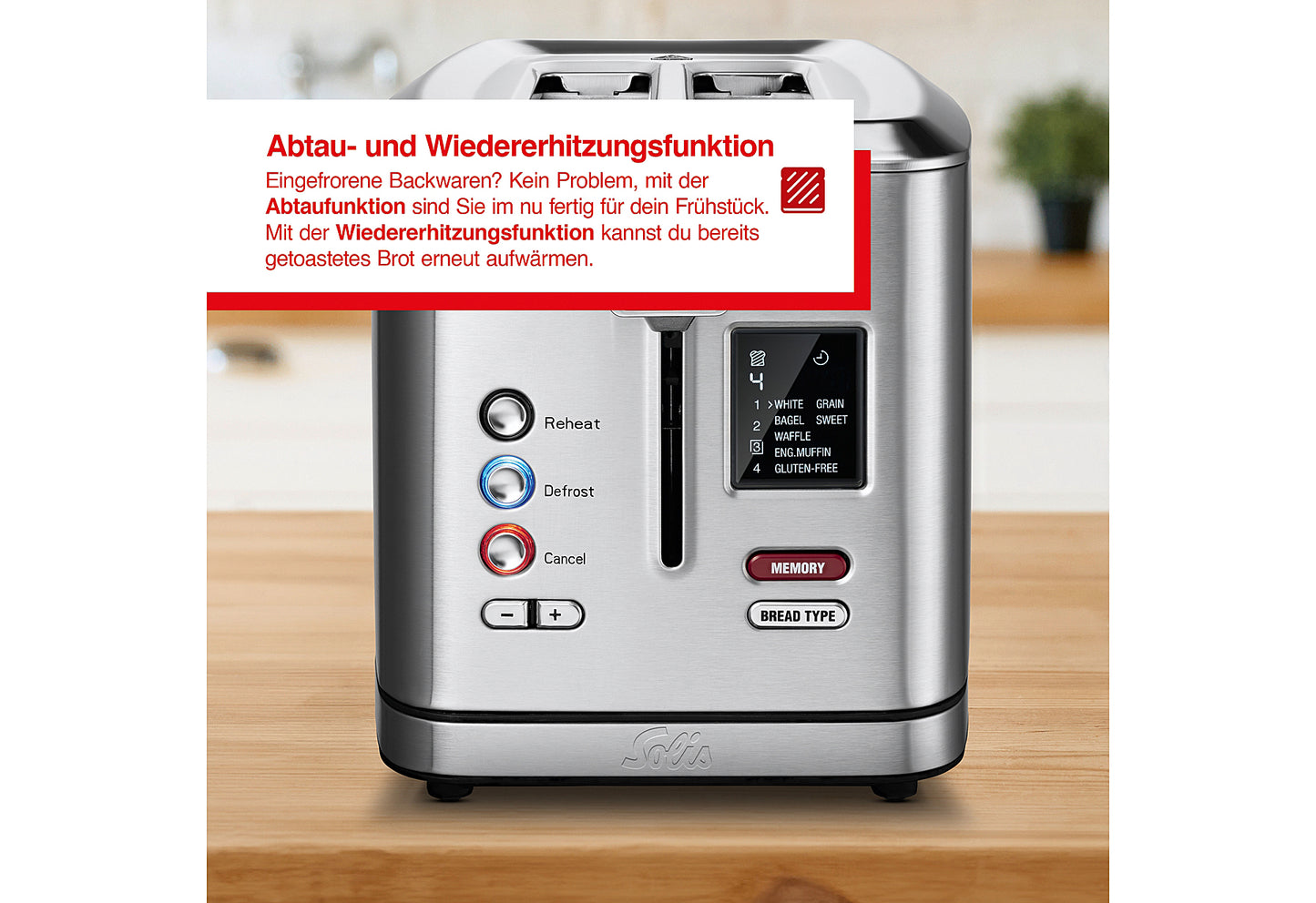 Toaster Flex Typ 8004 2 Schlitze mit Brötchenaufsatz