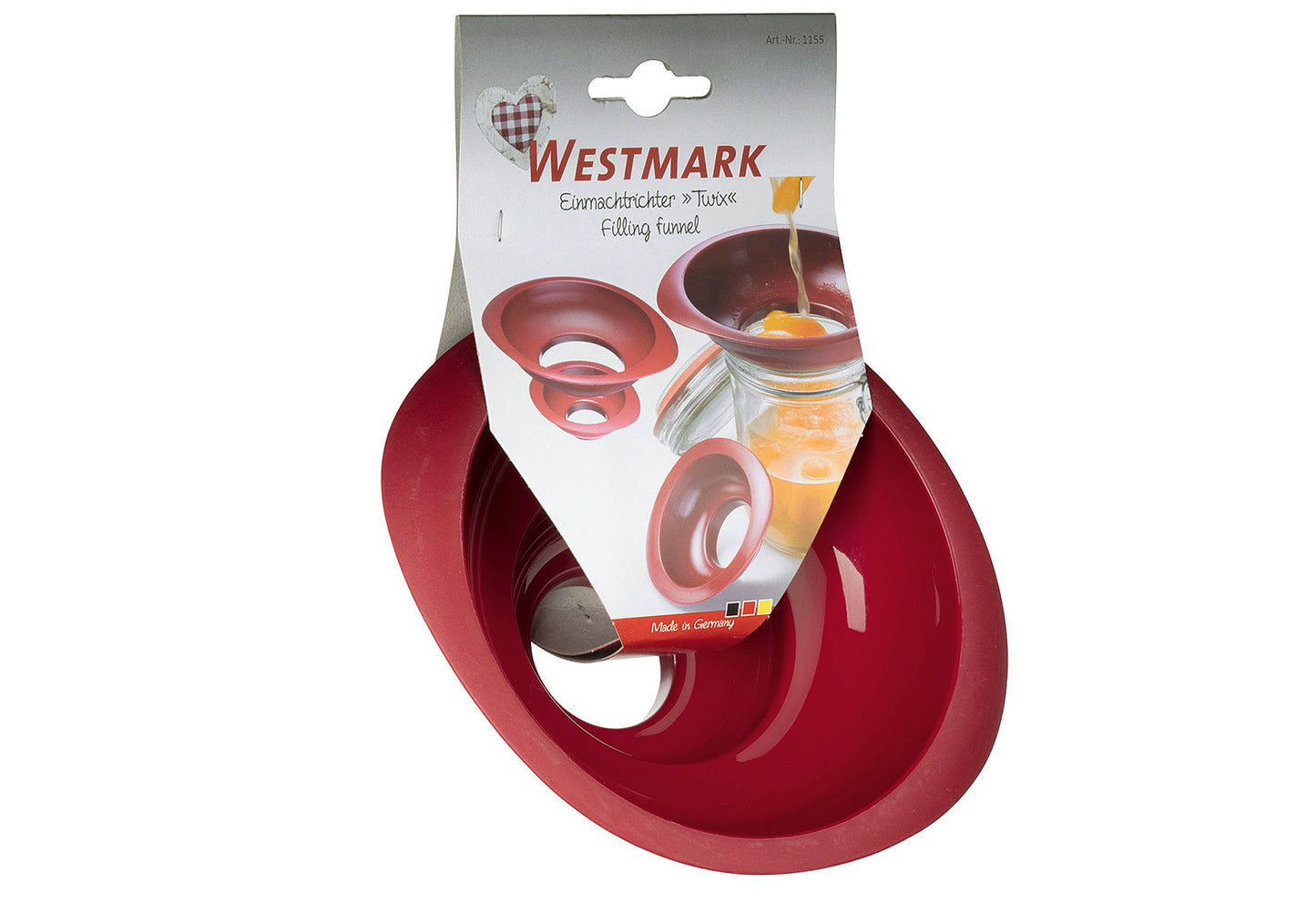 Einmachtrichter Twix 2teilig rot