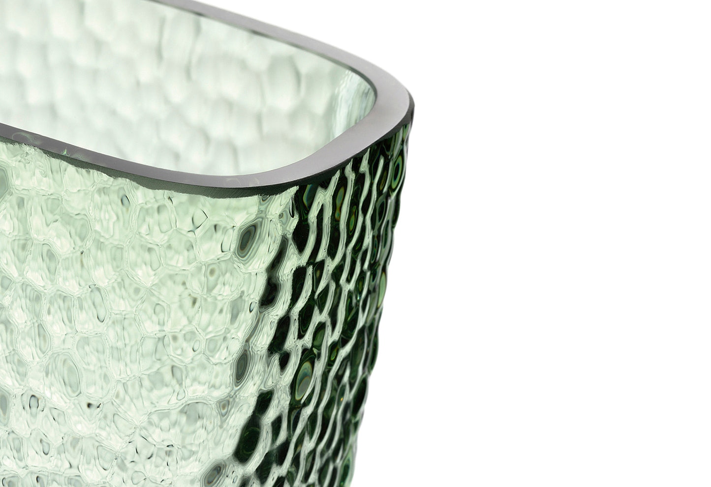 Vase Martello geradlinig 27cm grün
