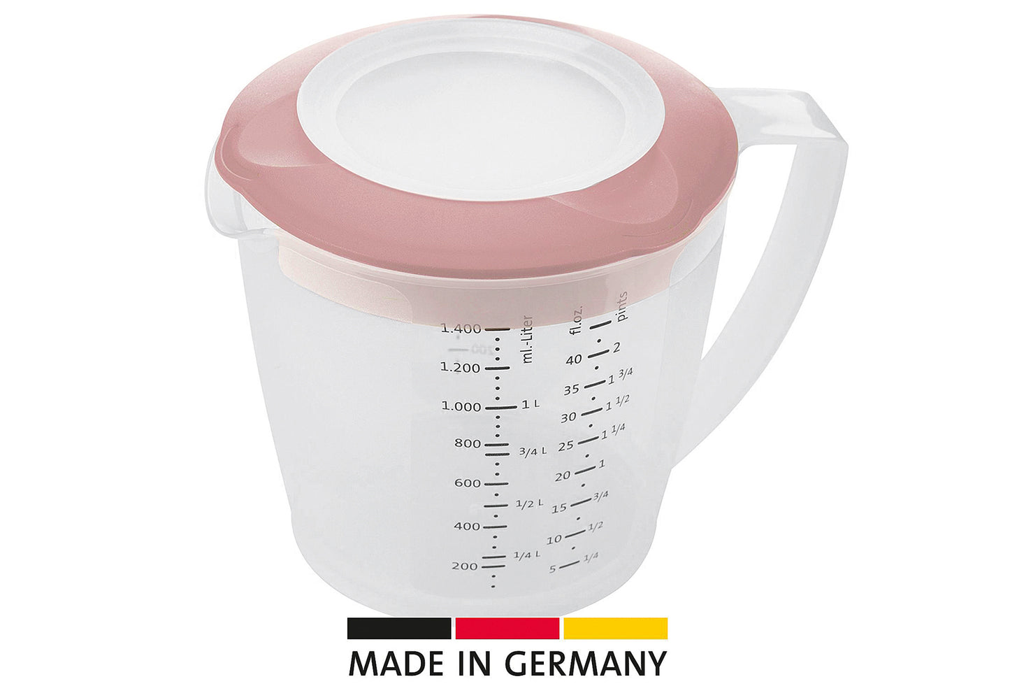 Rührbecher mit Deckel Helena 1,4l rosa