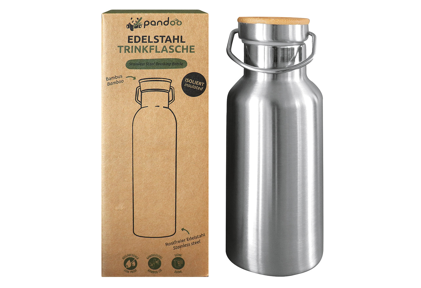 Trinkflasche isoliert Edelstahl 350ml