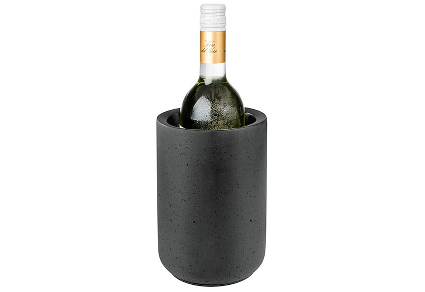 Flaschenkühler Beton Element Black H19cm