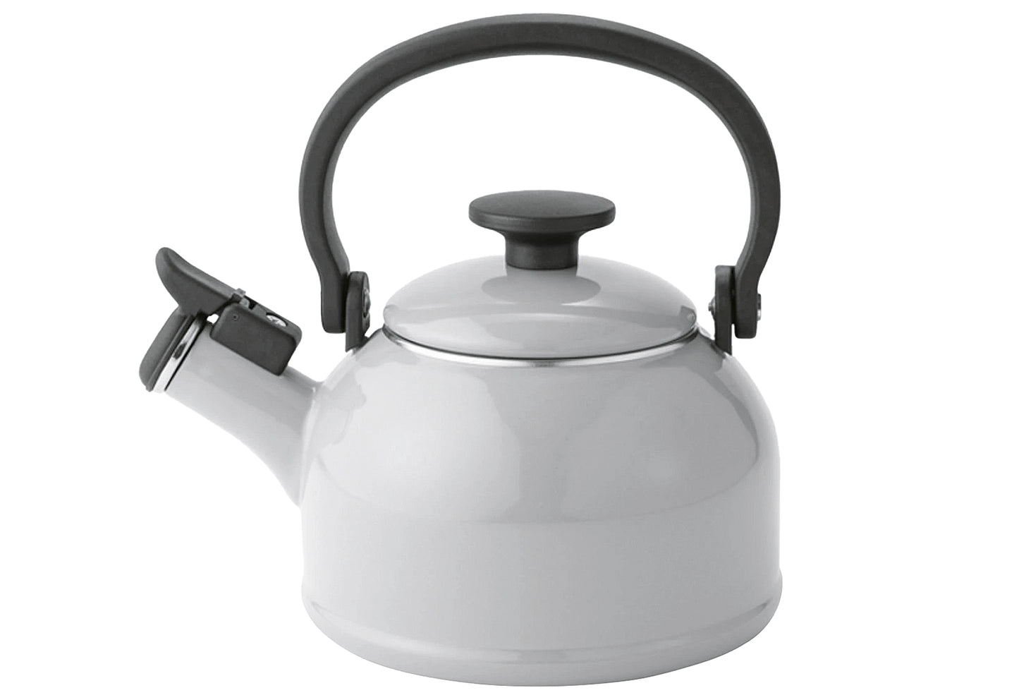 Pfeifender Wasserkessel Cotton Emaille 1,6l grau