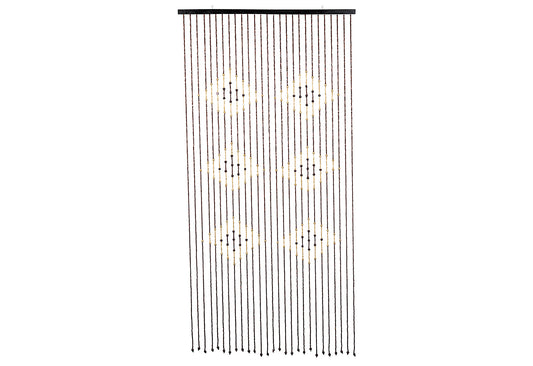 Türvorhang 90x175cm mit Strängen aus Holzperlen