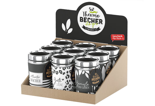 Display Becher Thermo to go Salt&Pepper 240ml 9Stück