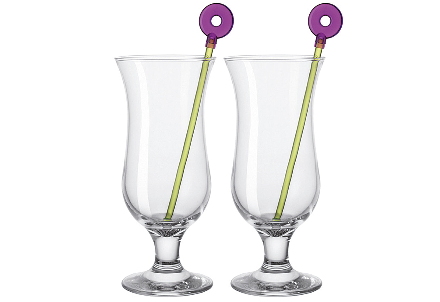Cocktailgläser-Set Hurricane Bar 4teilig mit 2 Cocktailpickern